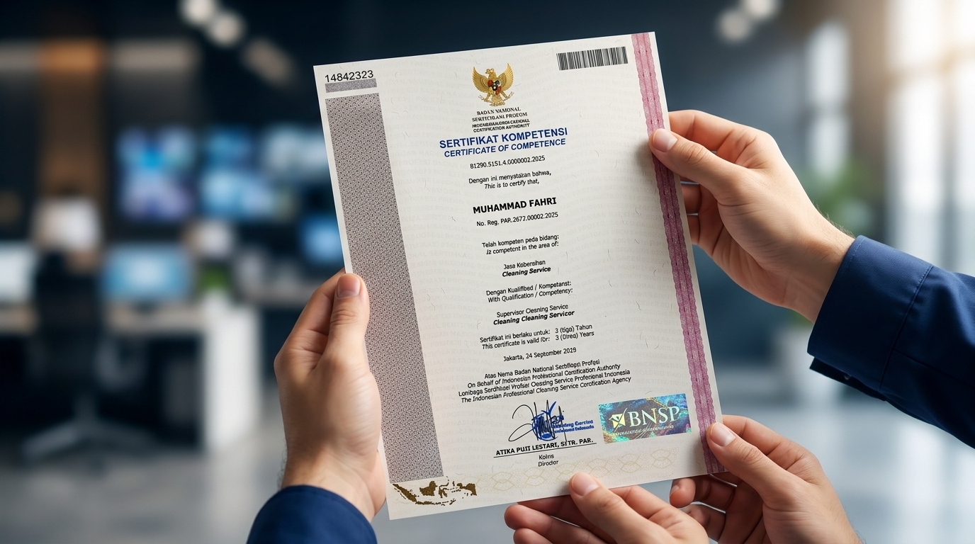 Mengapa Sertifikasi BNSP Sangat Penting untuk Tenaga Cleaning Service?